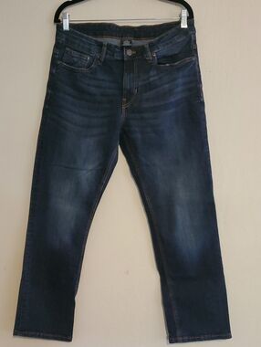 Men's Straight Jeans in Dark Indigo Wash 33x30